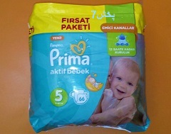 پوشک پریما ترک سوپر اونتاژ سایز 5،  66 تایی